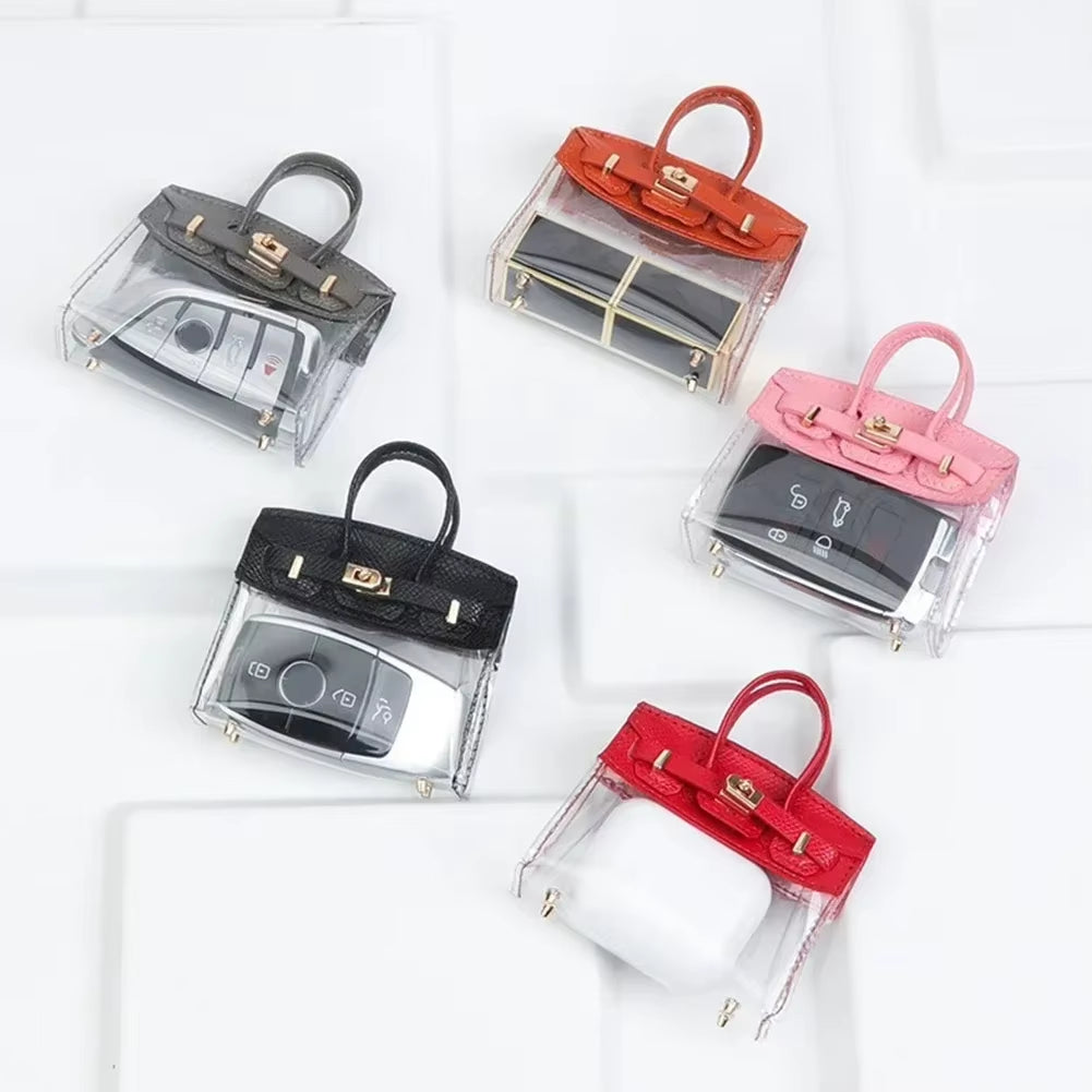 Chic Mini Handbag for Car Keys – Stylish Anti-Lost Key Fob Holder with Handle