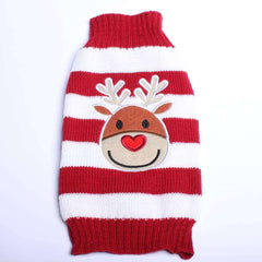 Large Dog Pet Striped Xmas Jumper